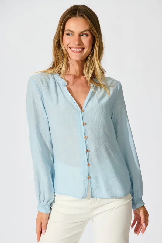 Marlowe Top in Blue sold by St Frock