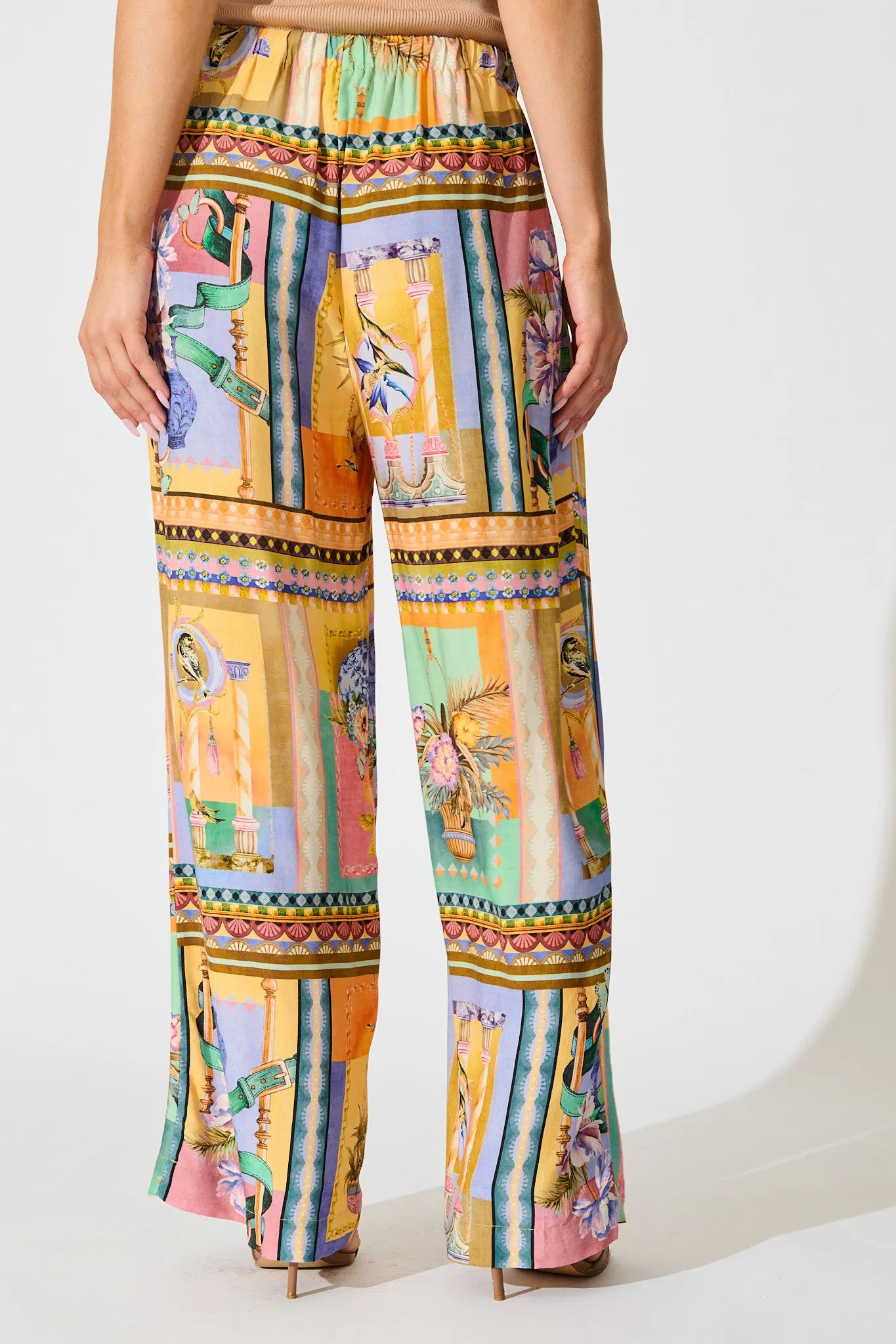 Galleria Pant in Multi Conversational Print sold by St Frock product image thumbnail 3