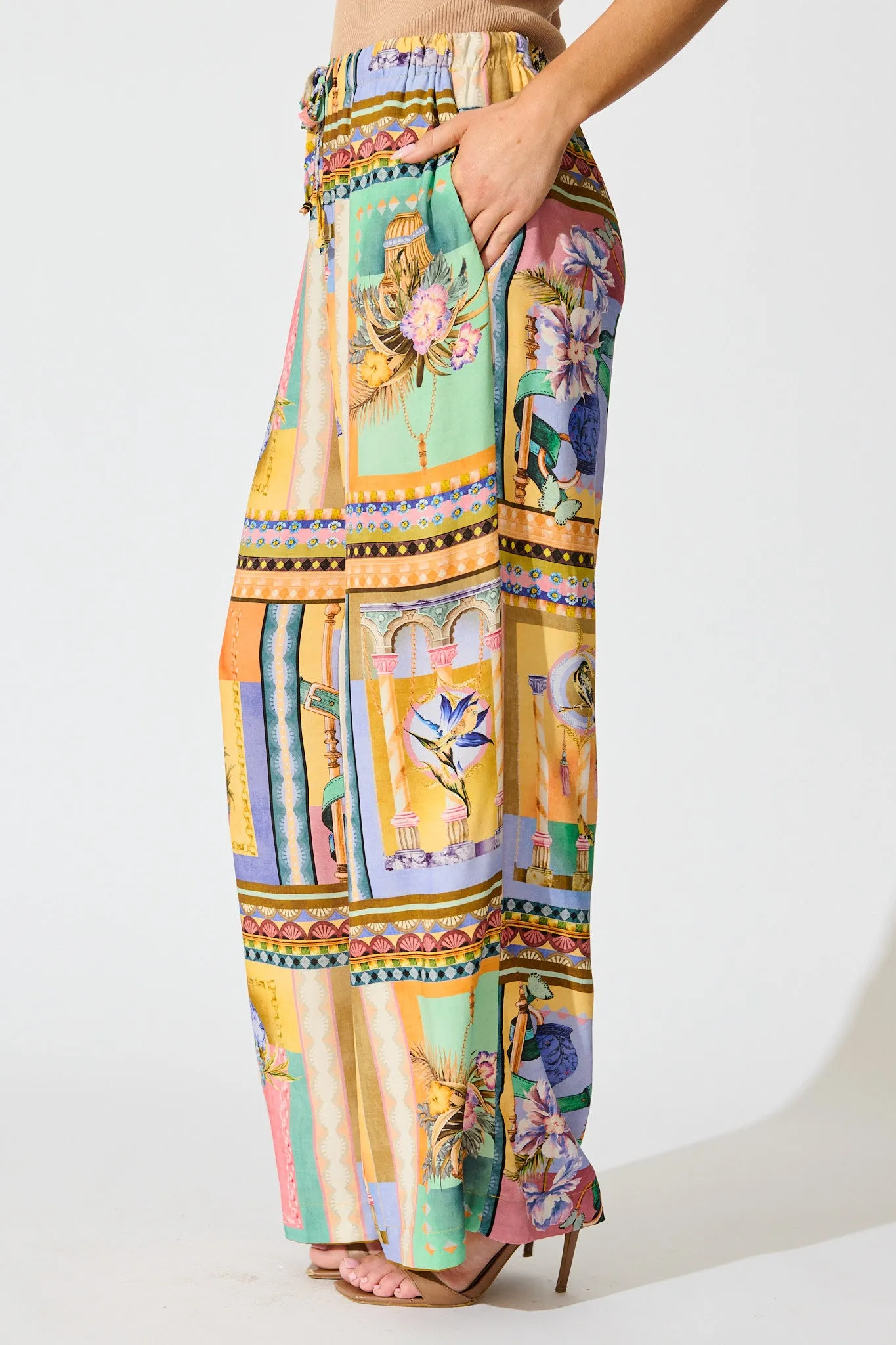 Galleria Pant in Multi Conversational Print sold by St Frock product image thumbnail 2