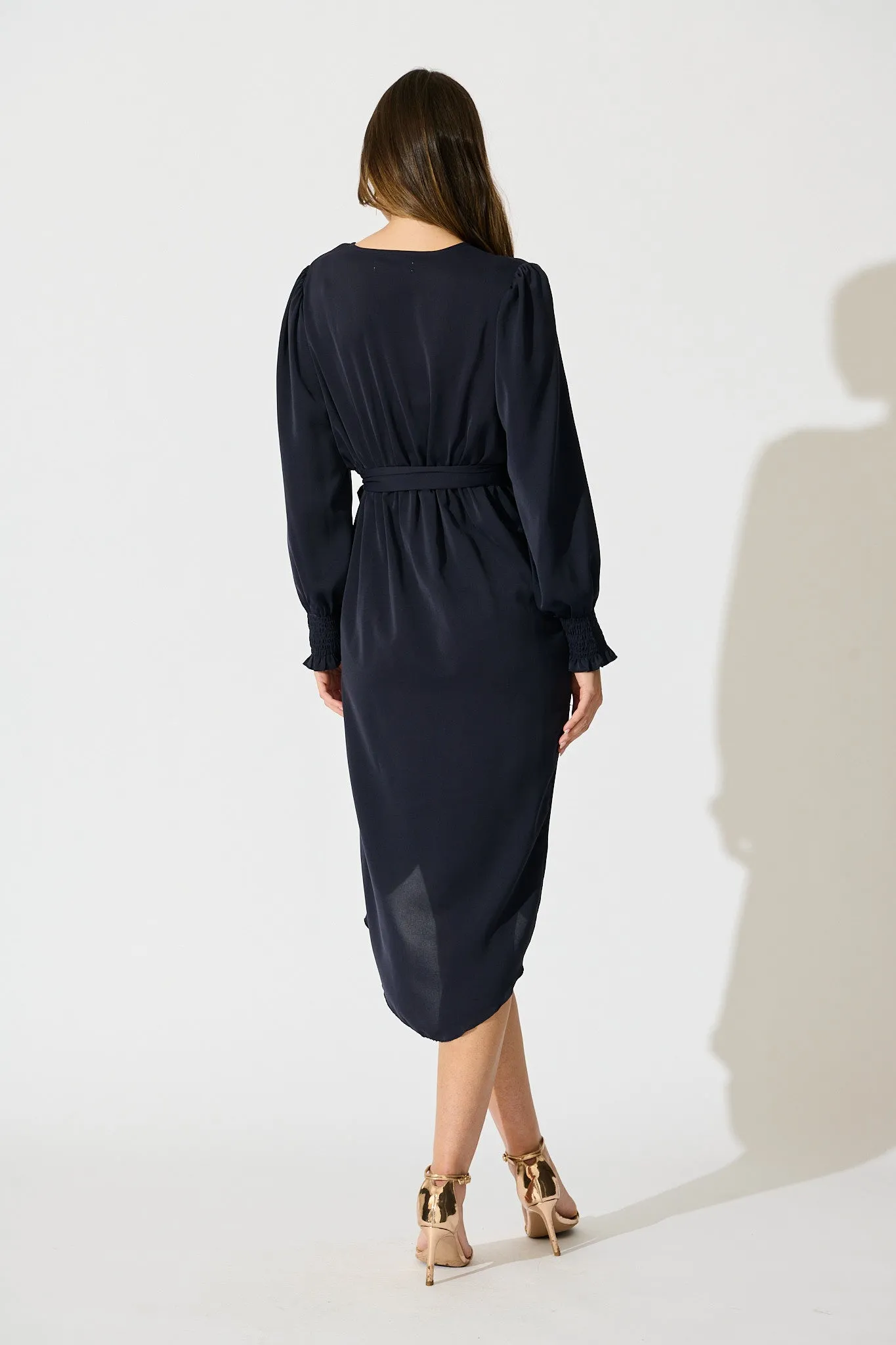 Rosemarie Midi Dress in Navy sold by St Frock product image thumbnail 4
