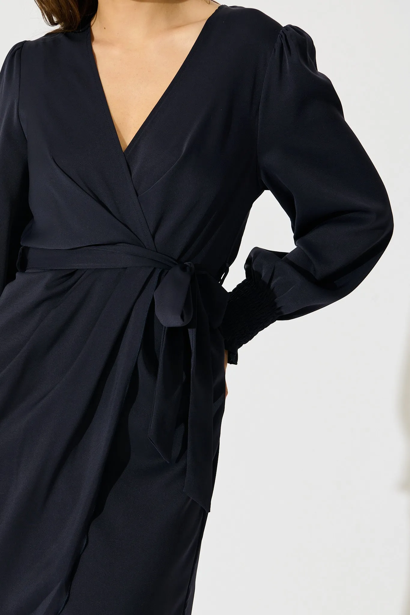 Rosemarie Midi Dress in Navy sold by St Frock product image thumbnail 5