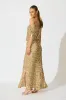 Amiri Off Shoulder Maxi Dress in Gold Sequin sold by St Frock