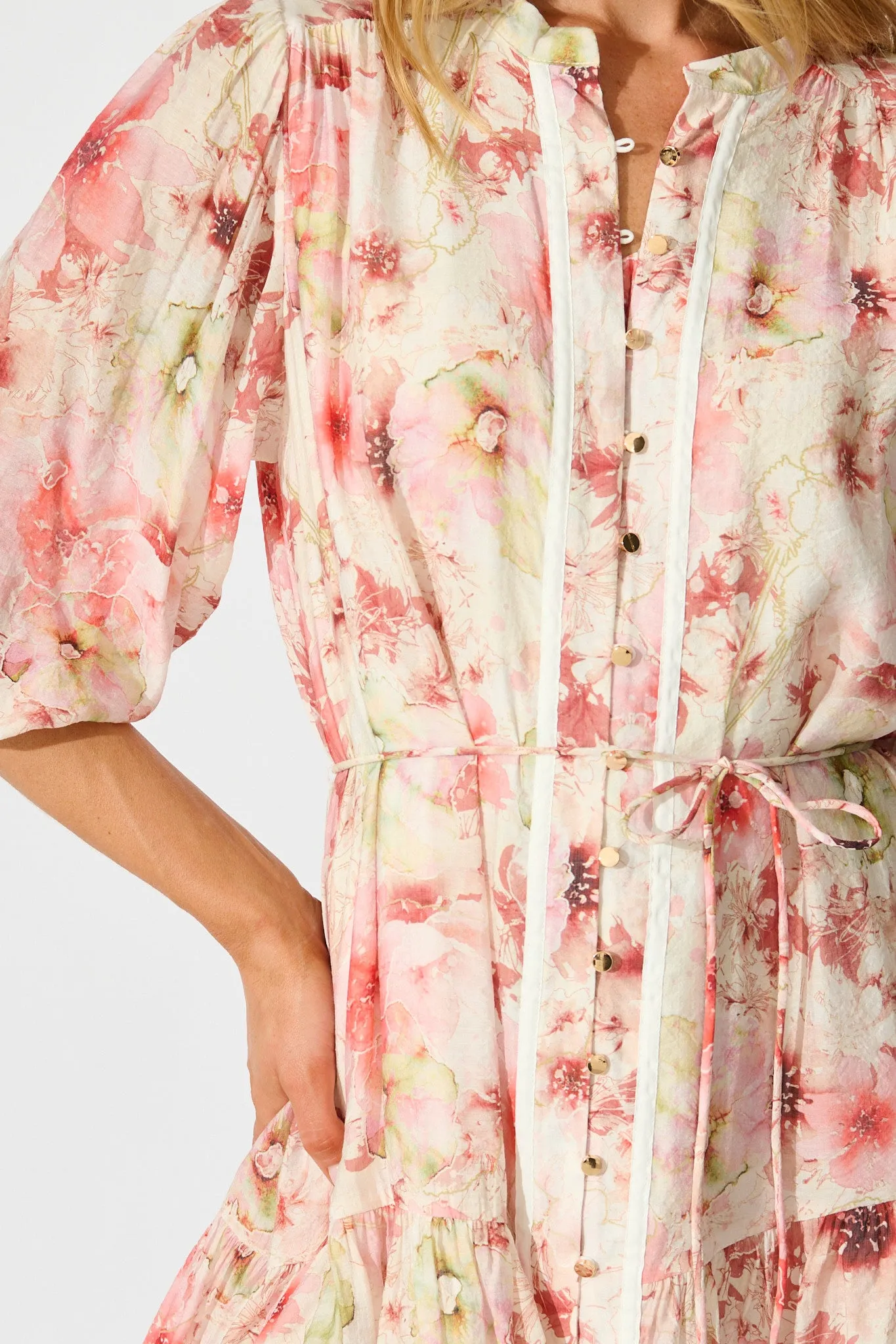 Lucinda Dress in Blush Floral sold by St Frock product image thumbnail 5
