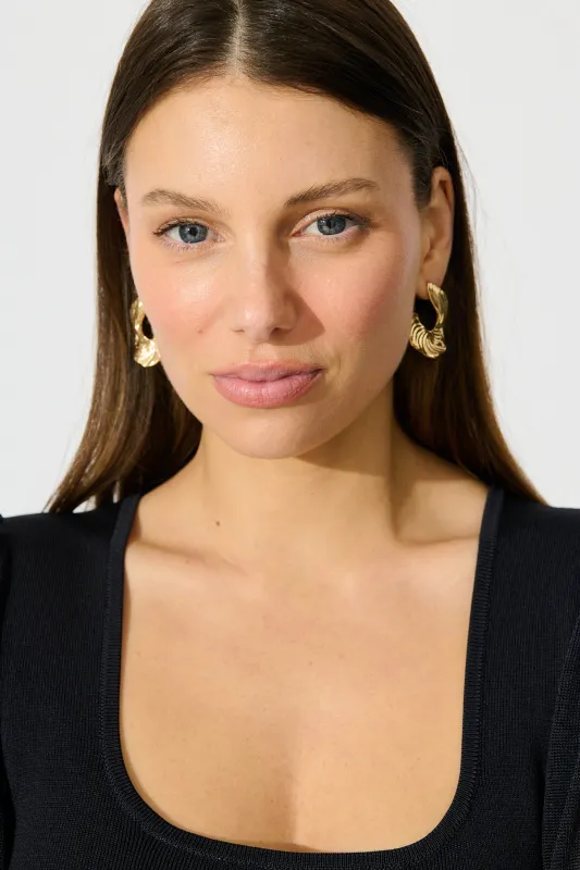 Bri Earrings in Gold made by St Frock