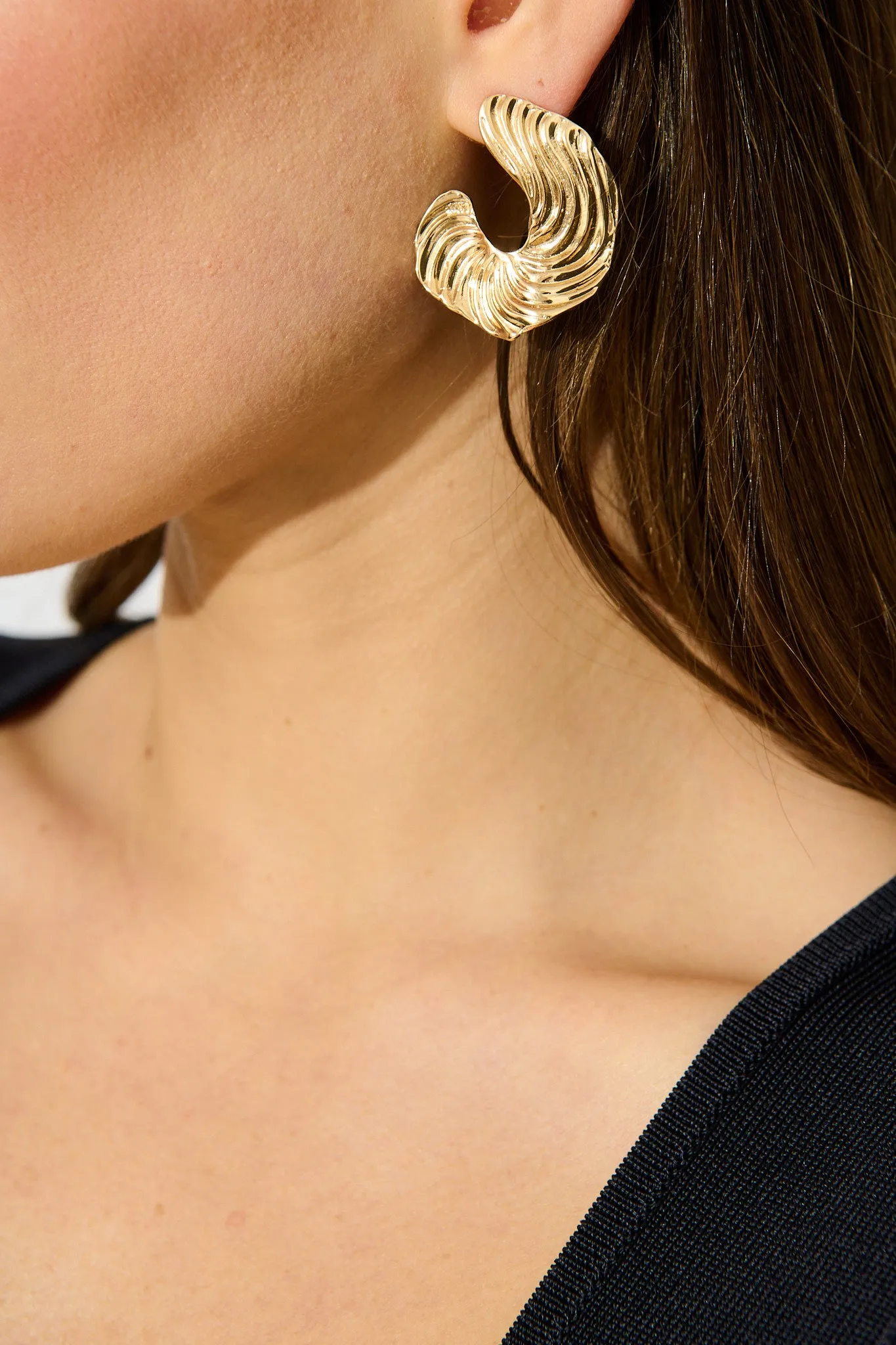 Bri Earrings in Gold sold by St Frock product image thumbnail 3