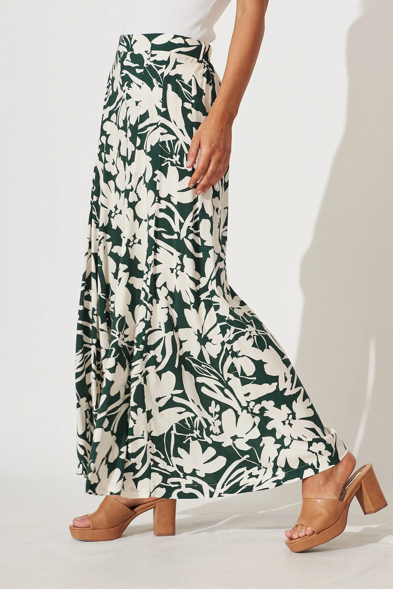 Effenty Pants In Cream With Green Print sold by St Frock product image thumbnail 2