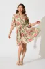 Vintage Blossom Dress in Sage with Blush Floral sold by St Frock