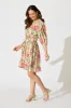 Vintage Blossom Dress in Sage with Blush Floral sold by St Frock