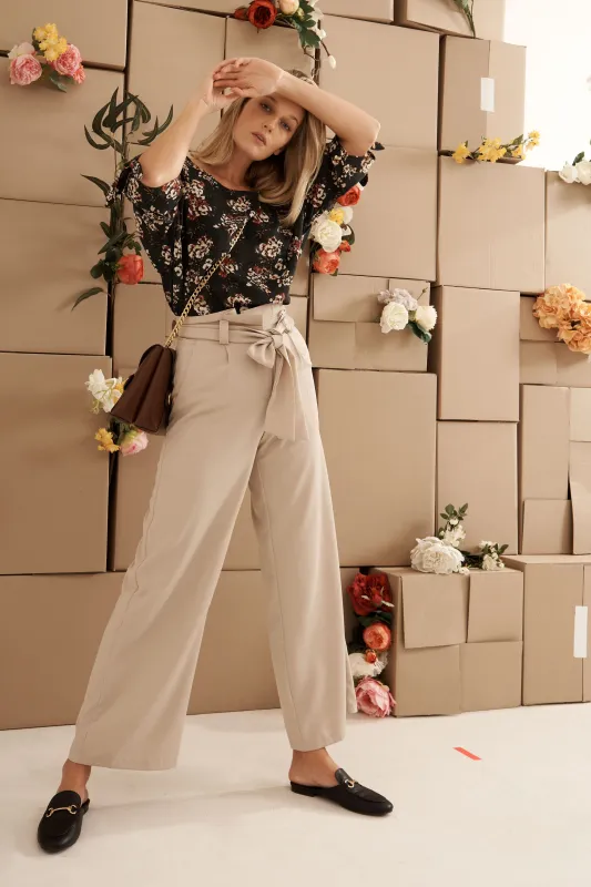 Alter Ego Pants In Beige sold by St Frock