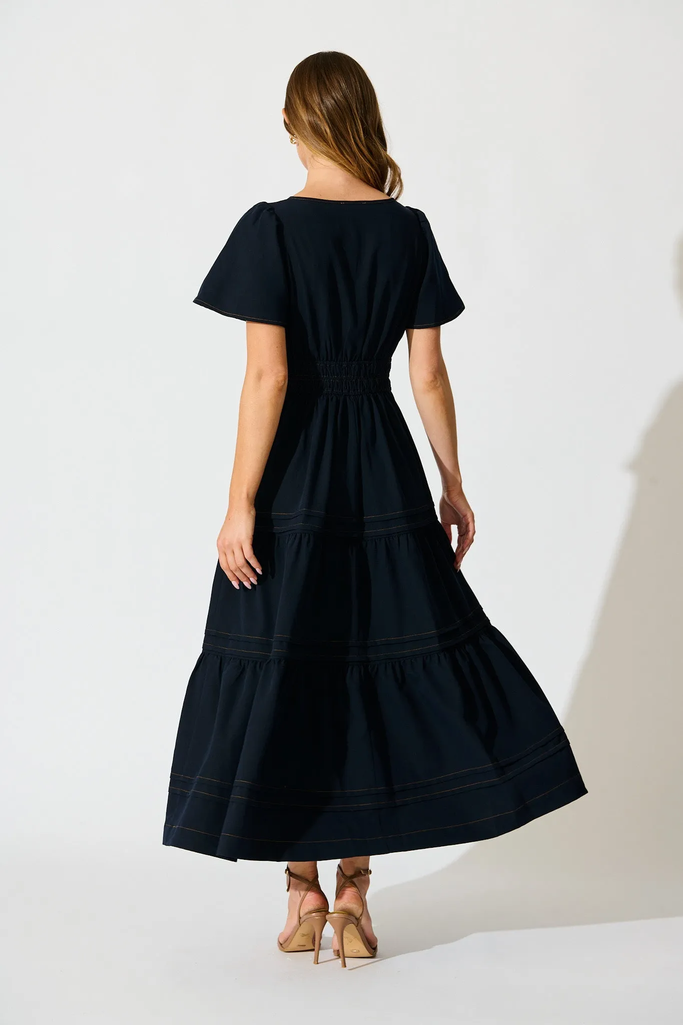 Florencia Maxi Dress in Navy sold by St Frock product image thumbnail 4