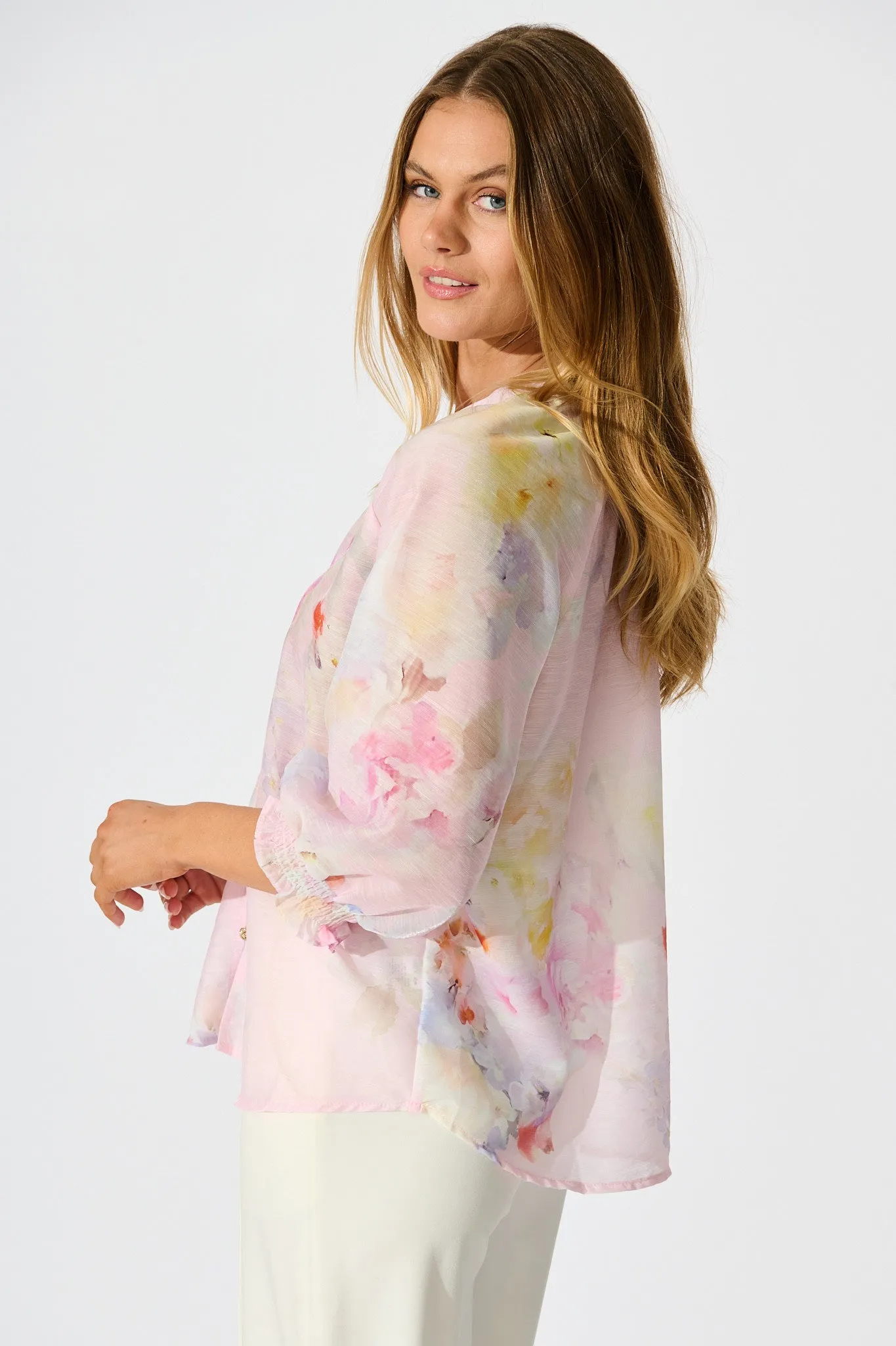 Martisha Top in Light Pink Floral sold by St Frock product image thumbnail 3