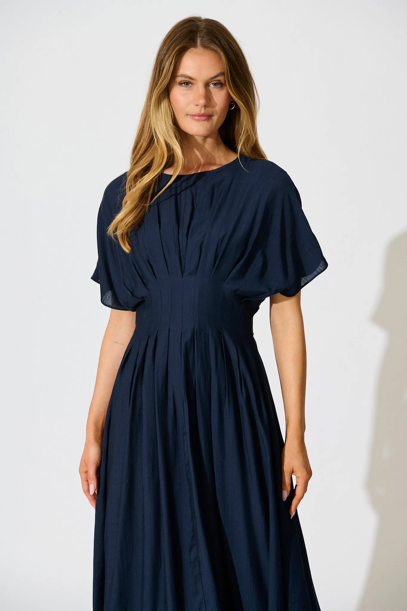 Elegance Echo Maxi Dress in Navy sold by St Frock product image thumbnail 2