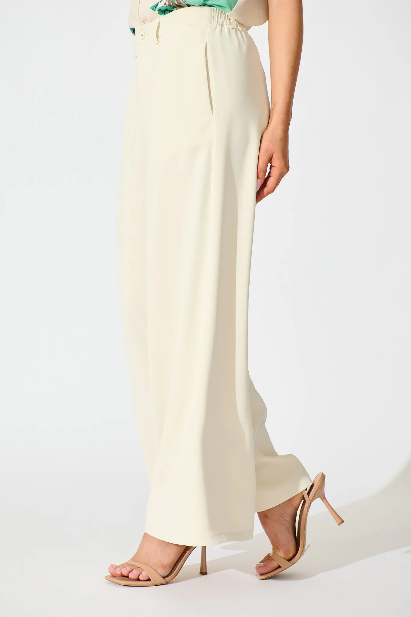 Rosalinda Pant in Cream sold by St Frock product image thumbnail 5