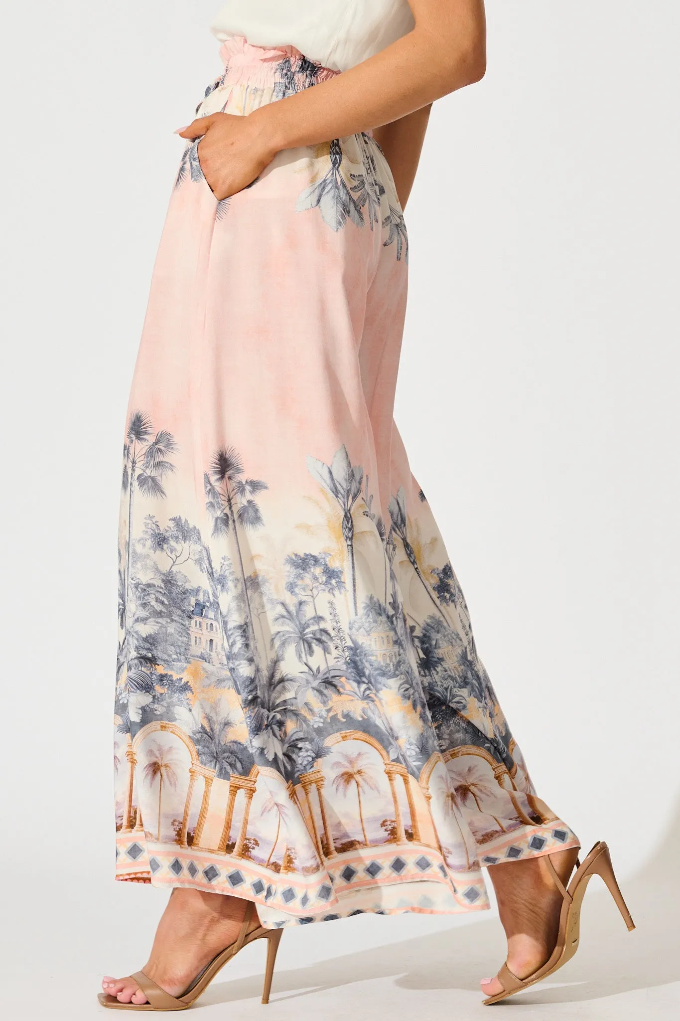 Mariah Pant in Blush Palm Tree Print sold by St Frock product image thumbnail 2