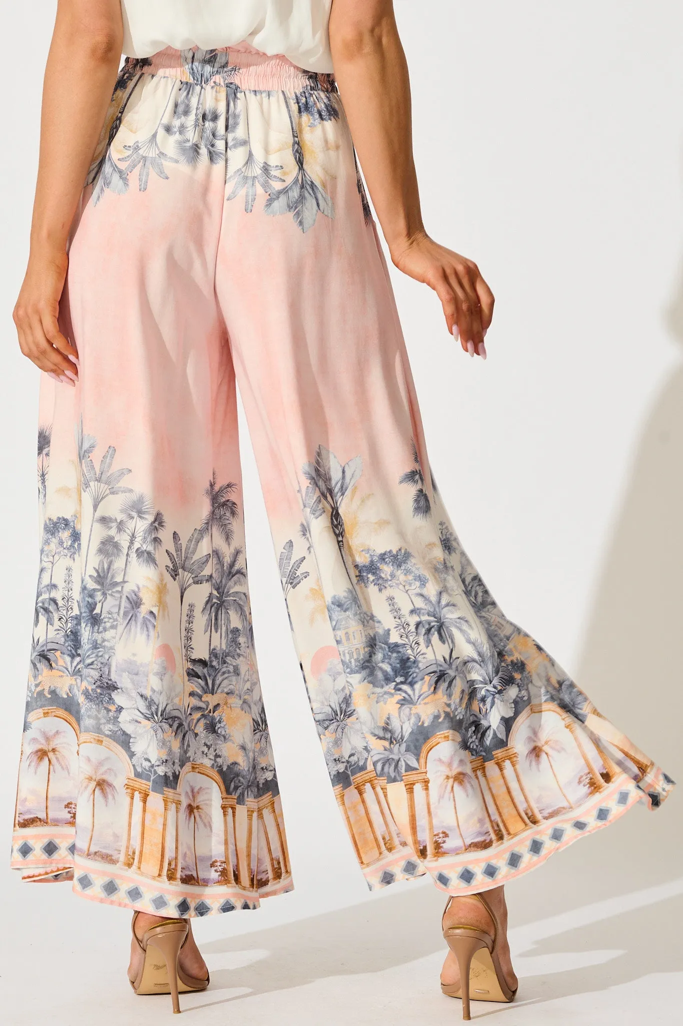 Mariah Pant in Blush Palm Tree Print sold by St Frock product image thumbnail 3