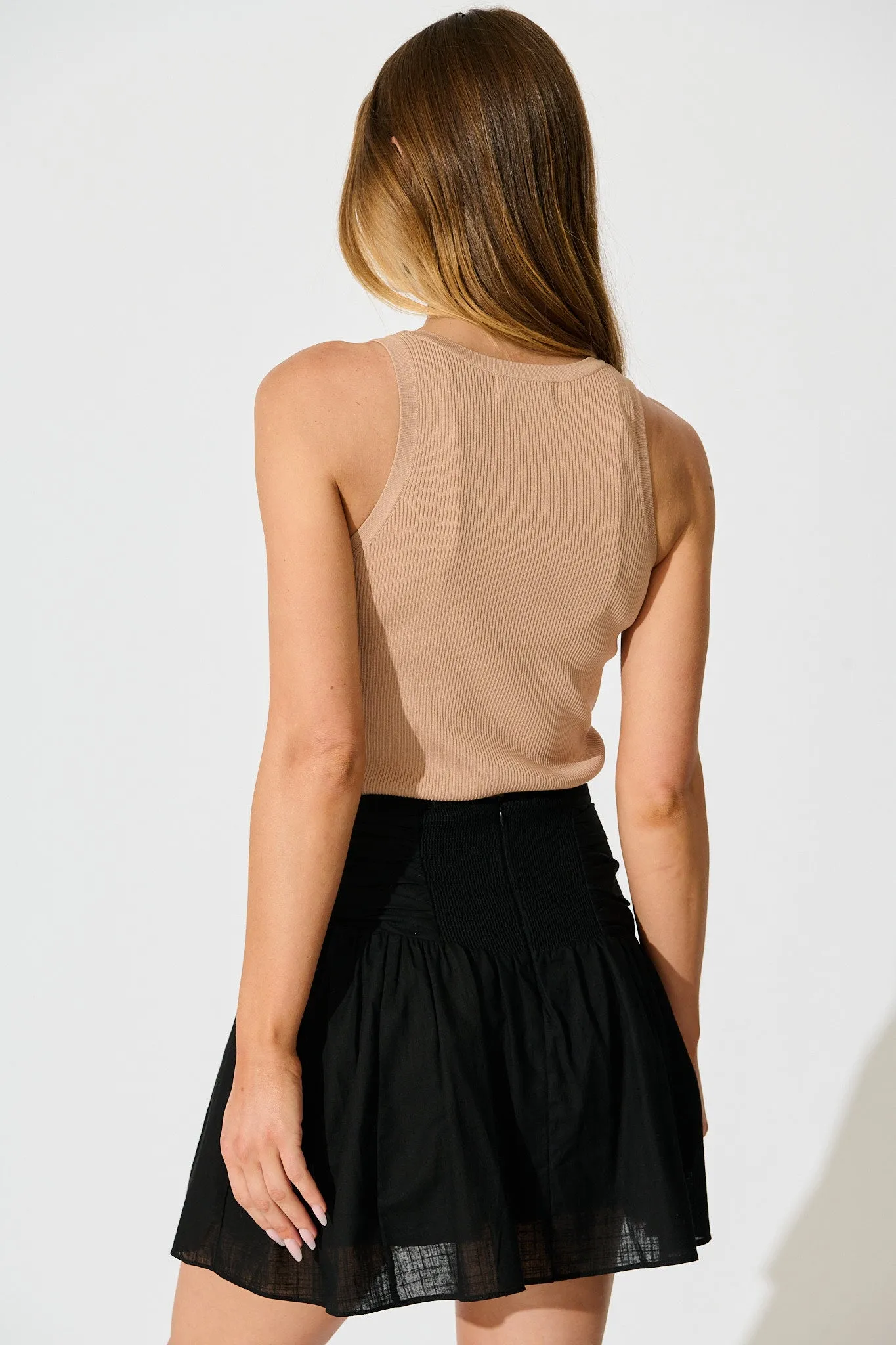 Shaina Skirt in Black Linen Blend sold by St Frock product image thumbnail 3