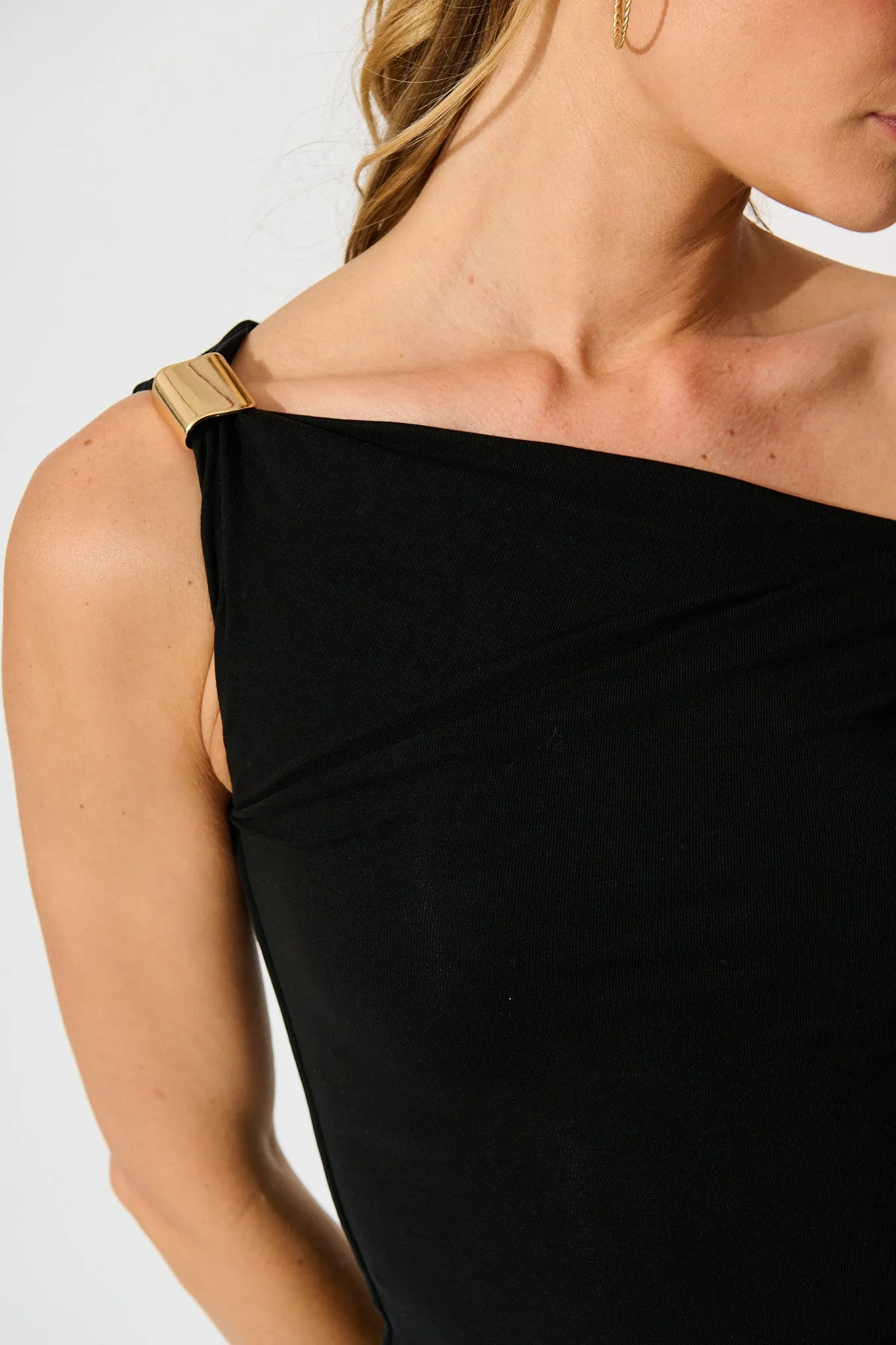 Ala Off Shoulder Top in Black sold by St Frock product image thumbnail 5