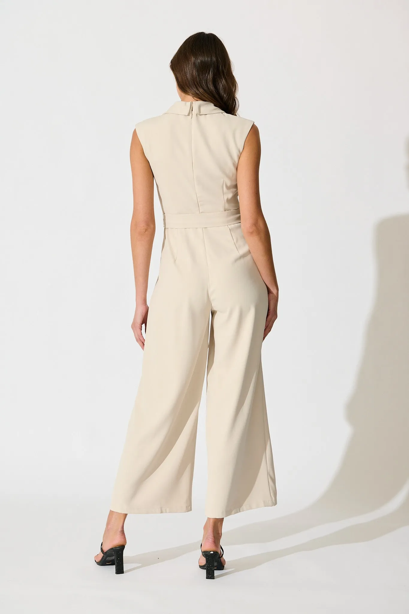 Arden Jumpsuit in Beige sold by St Frock product image thumbnail 4