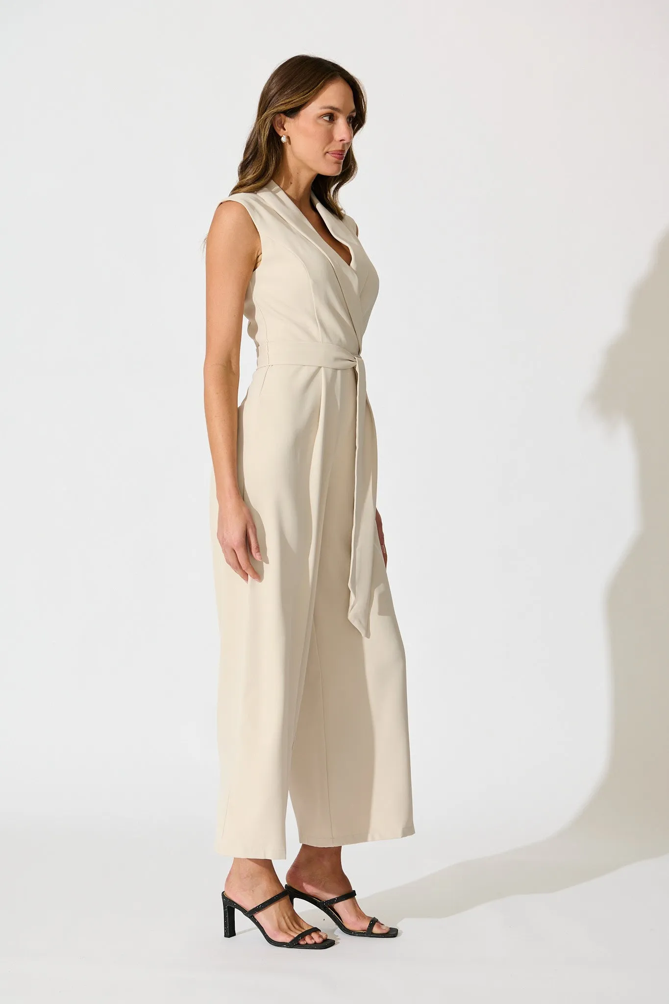 Arden Jumpsuit in Beige sold by St Frock product image thumbnail 3