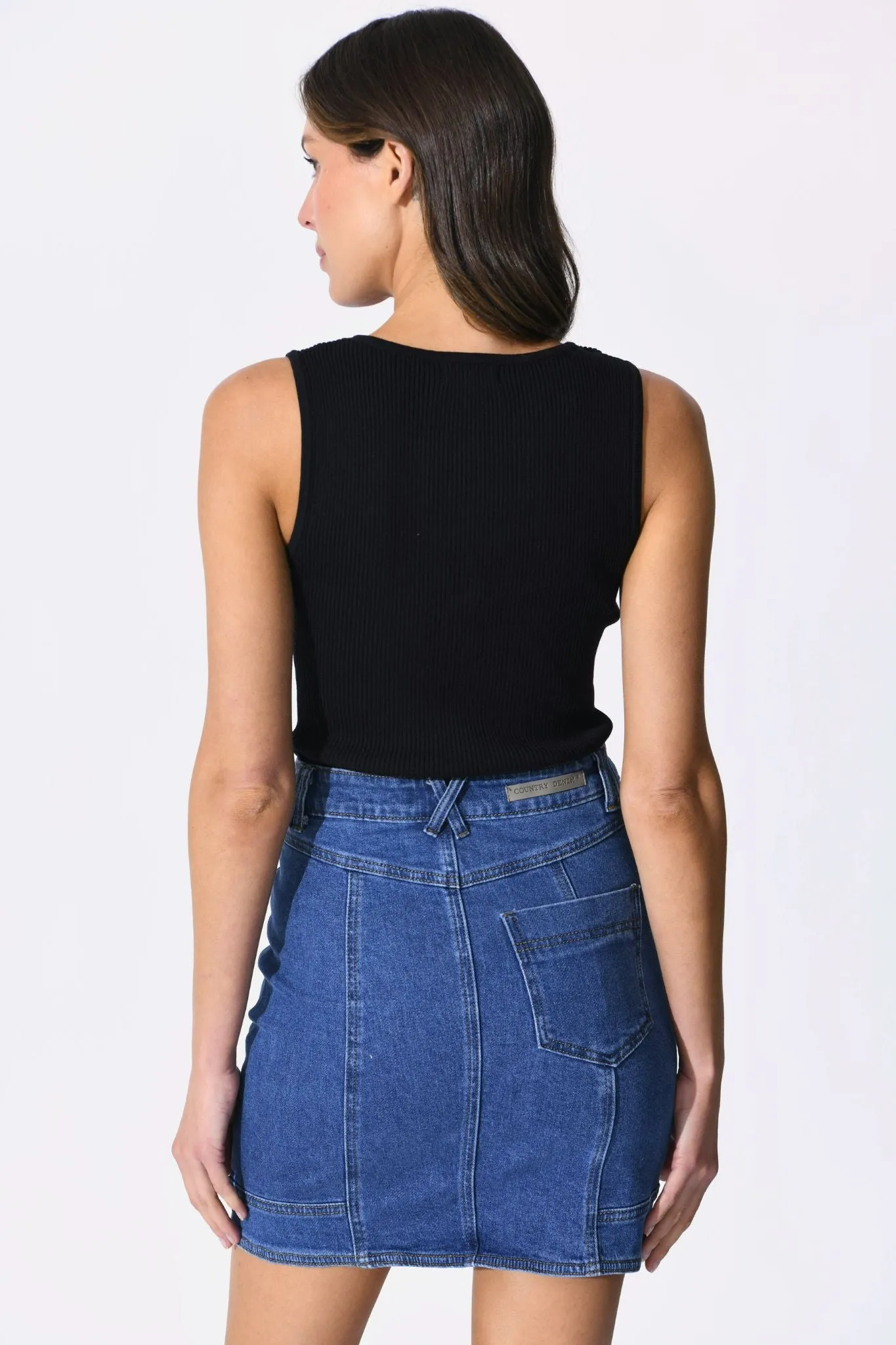 Sundae Denim Skirt in Dark Blue Wash sold by St Frock product image thumbnail 3