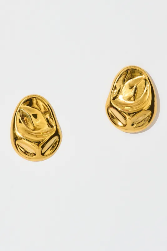 Elegance Statement Earrings in 18K Gold sold by St Frock