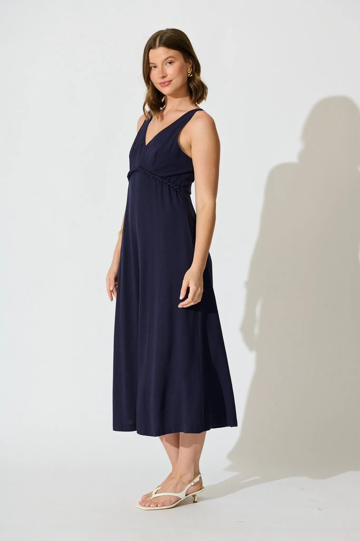 Jordie Midi Dress in Navy sold by St Frock product image thumbnail 3