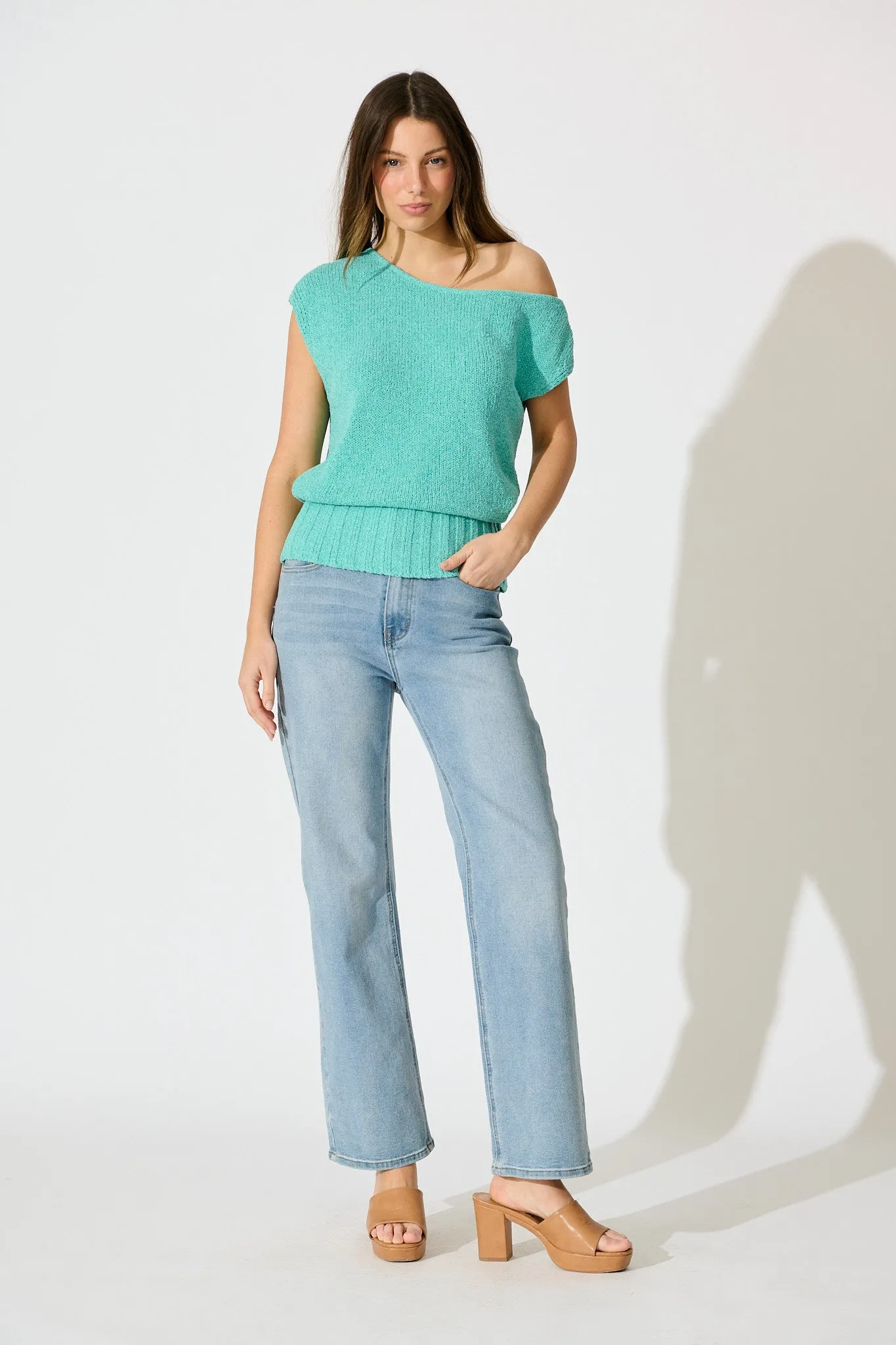 Celeste Knit Top in Jade sold by St Frock product image thumbnail 4