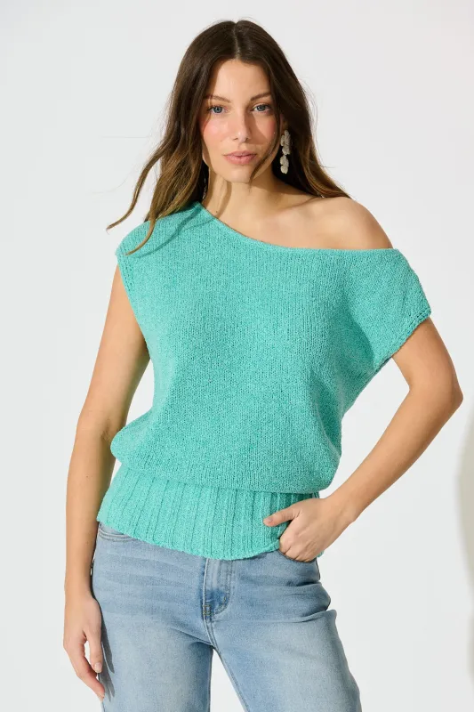 Celeste Knit Top in Jade sold by St Frock