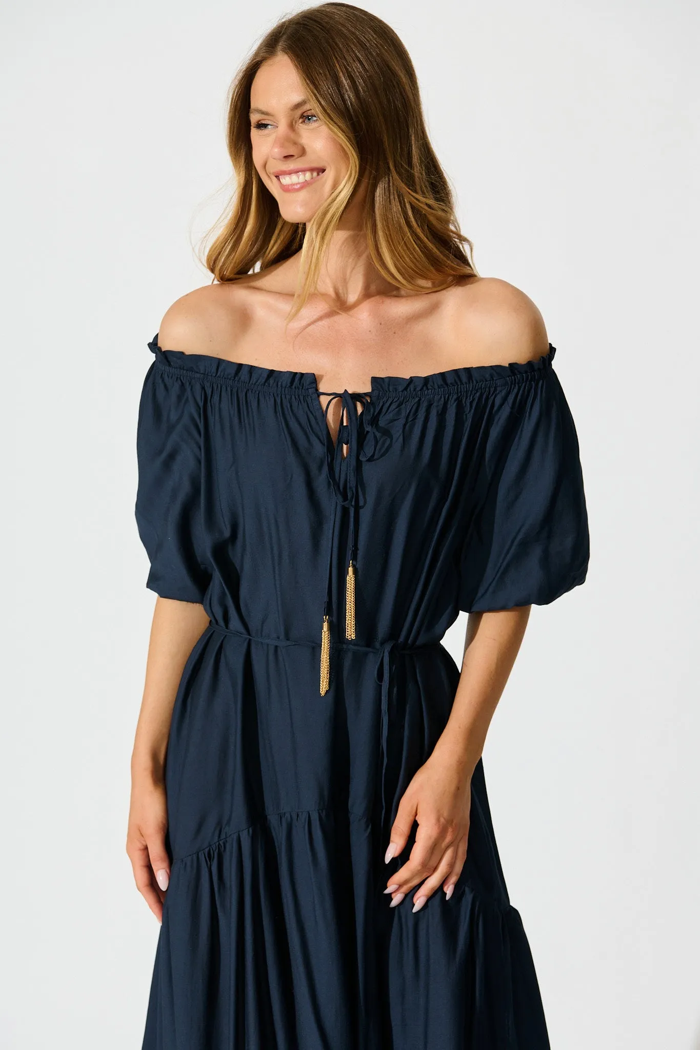 Elliya Maxi Dress In Navy sold by St Frock product image thumbnail 2