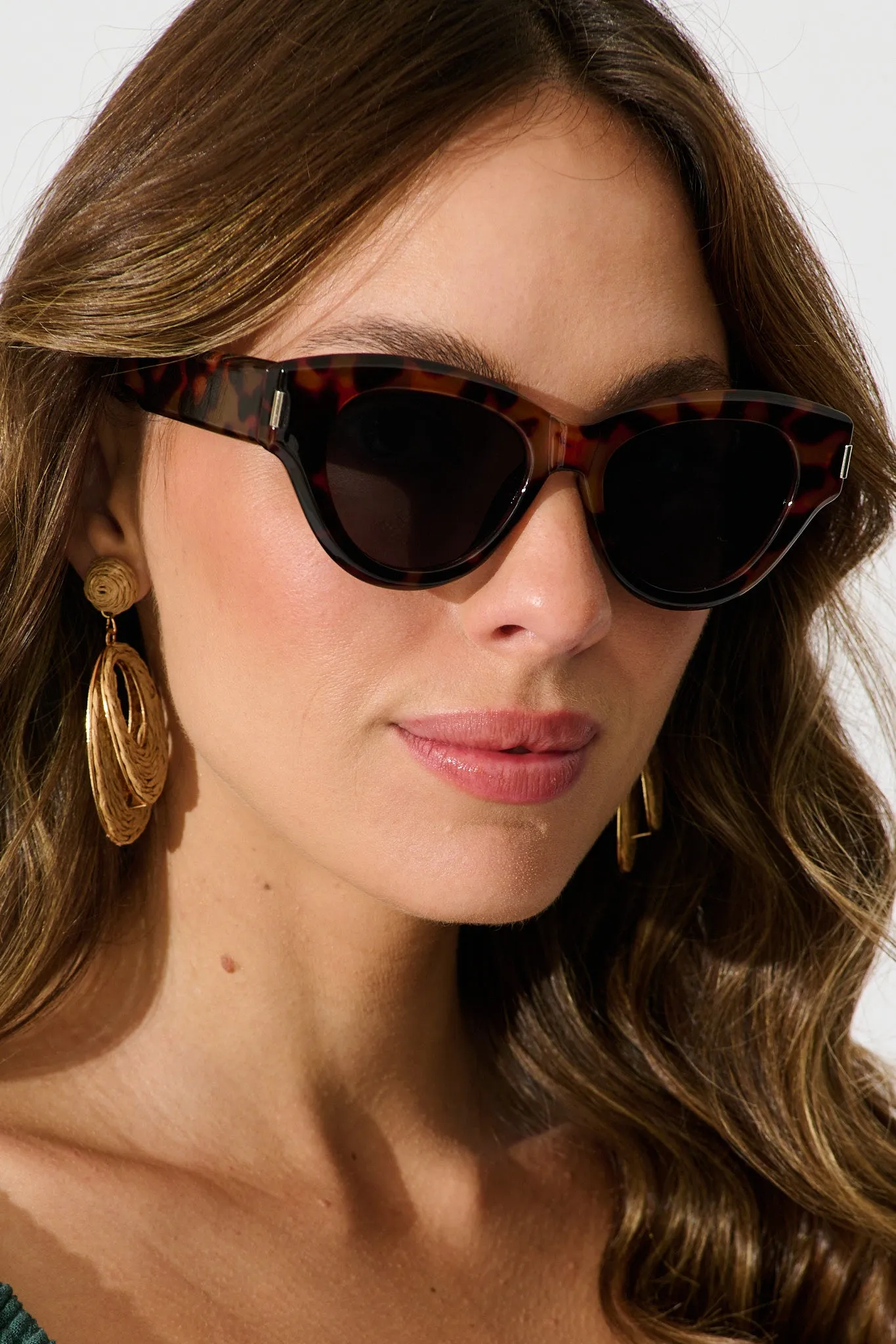 Blanc Round Frame Sunglasses in Dark Tort sold by St Frock product image thumbnail 2