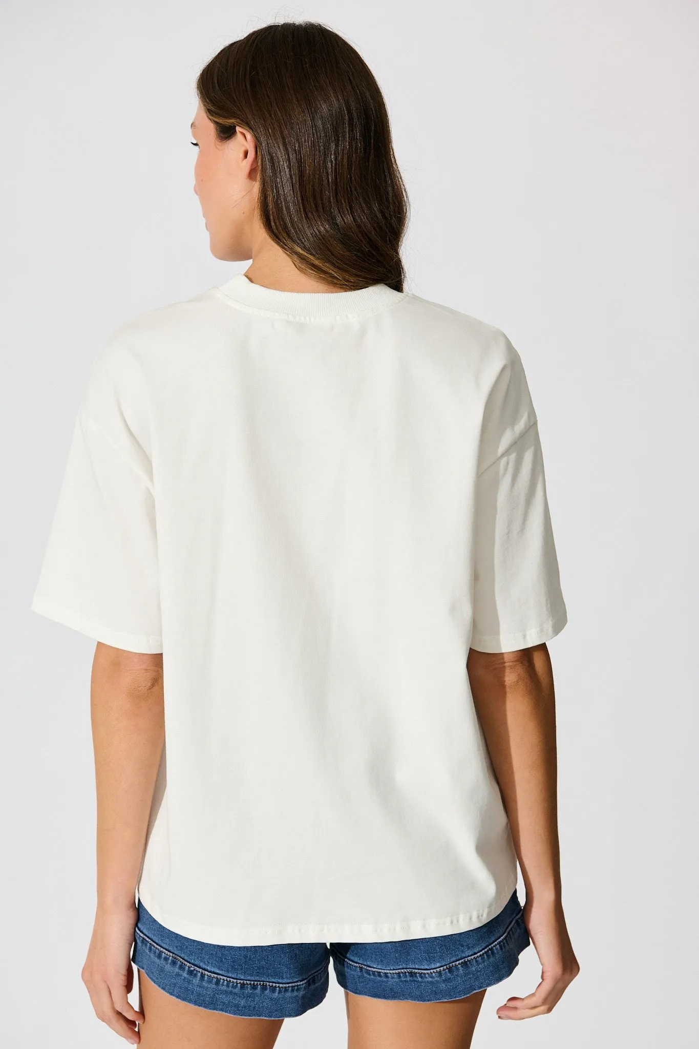 Sea Lover T Shirt in White with Multi Seashell Cotton sold by St Frock product image thumbnail 4