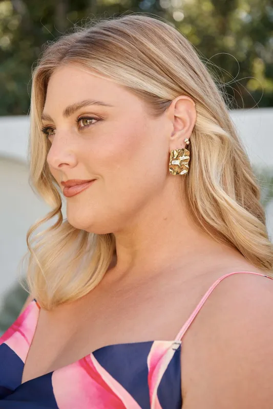 Lola Stud Earrings in Gold made by St Frock