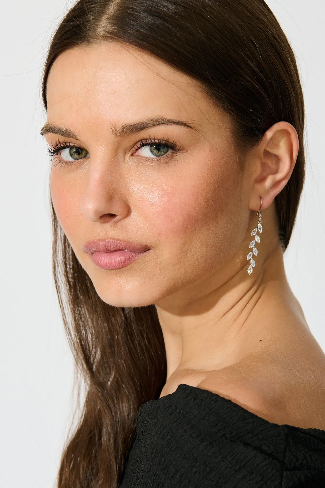 Mikayla Earrings in Silver sold by St Frock