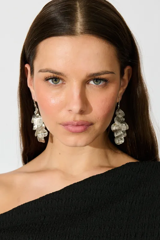 Ashley Drop Earrings in Silver sold by St Frock