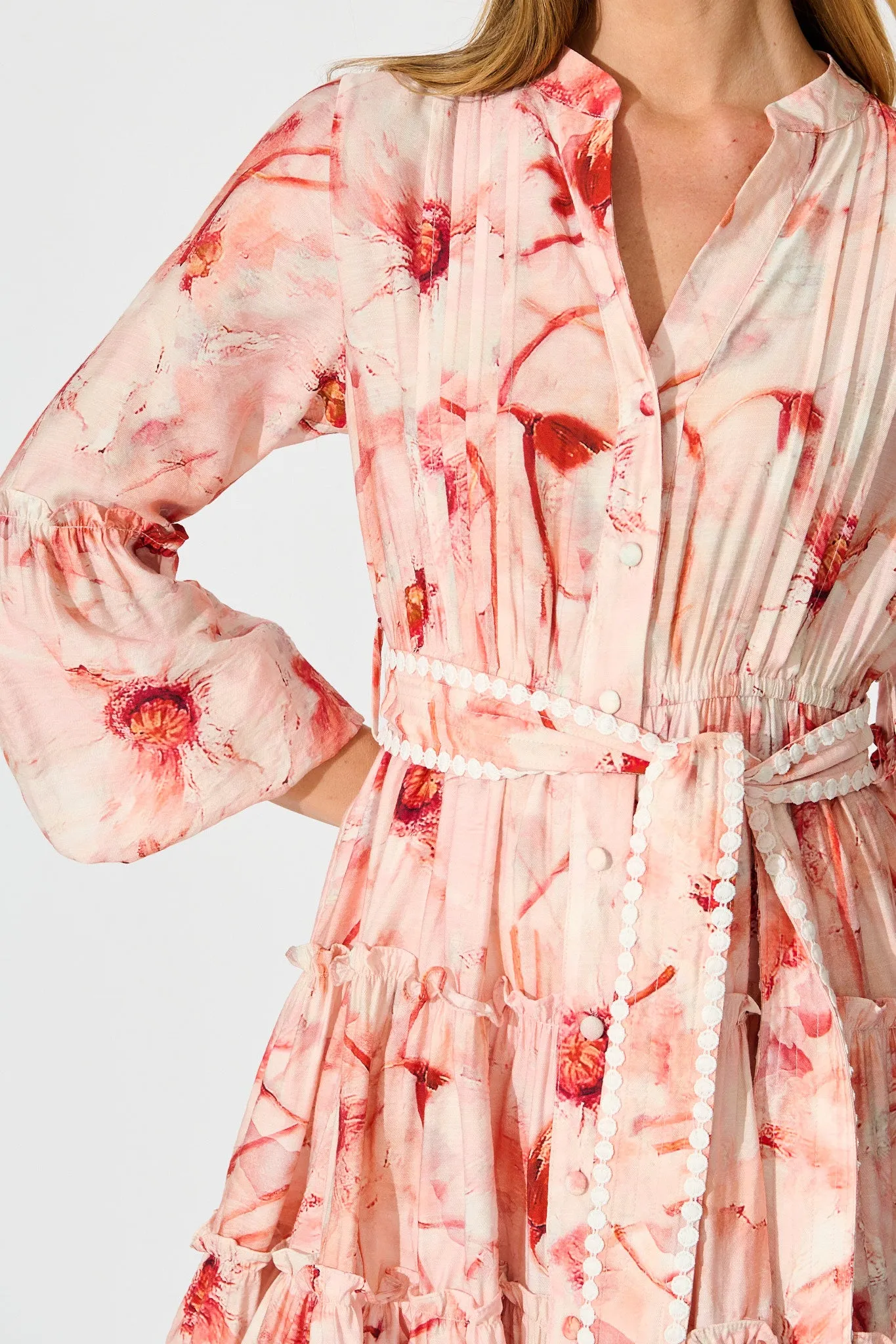 Mabel Dress in Pink Floral sold by St Frock product image thumbnail 5