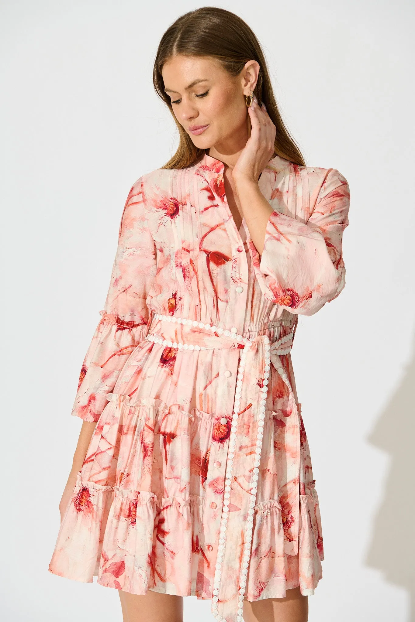 Mabel Dress in Pink Floral sold by St Frock product image thumbnail 2