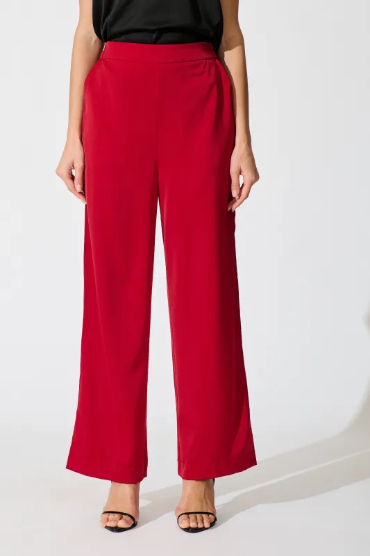 Aubree Pant in Red Satin sold by St Frock