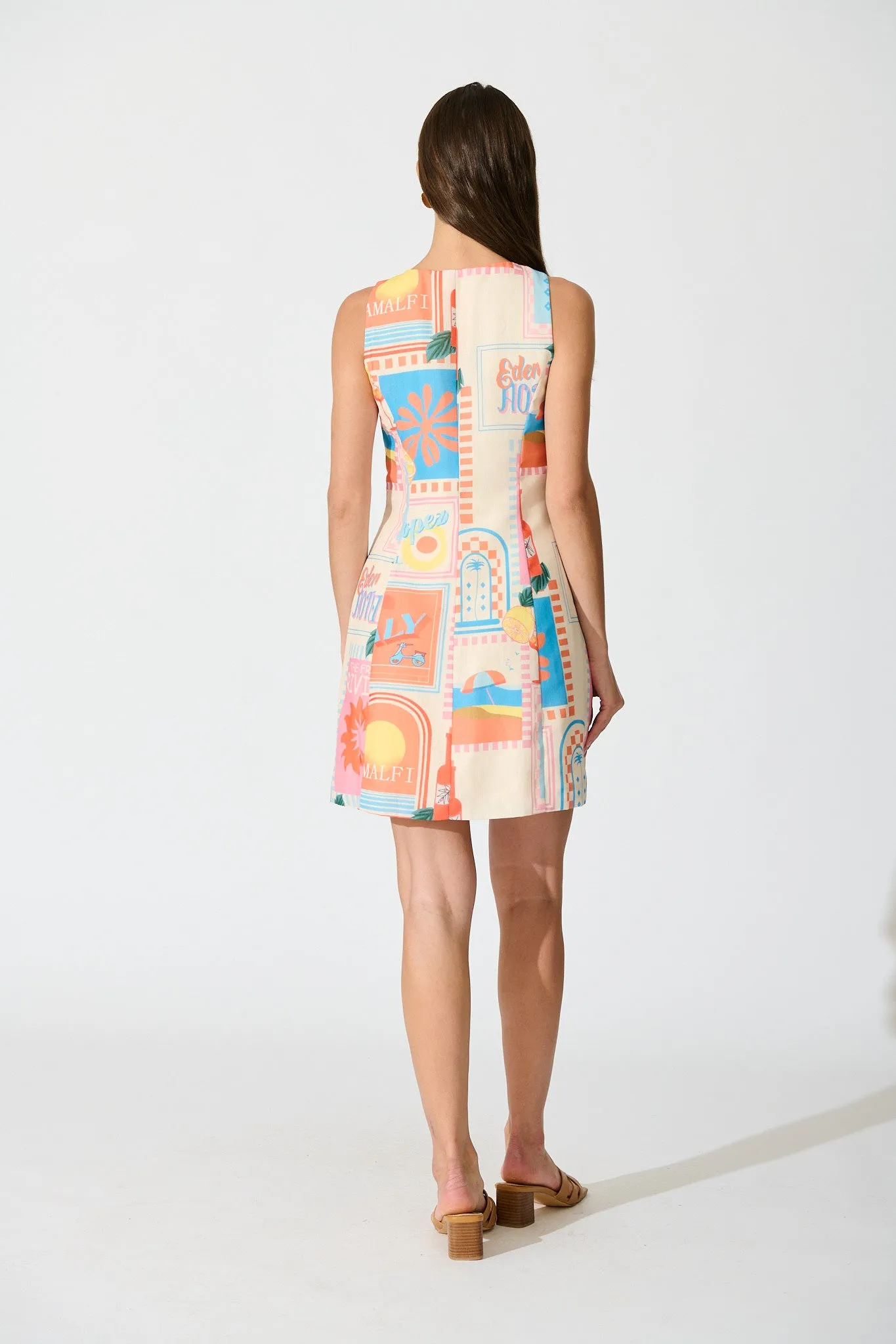 Avelina Dress in Multi Patchwork Lemon Print sold by St Frock product image thumbnail 4