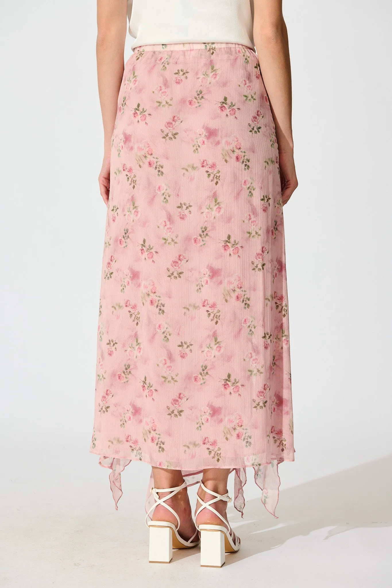 Island Muse Maxi Skirt in Pink Floral sold by St Frock product image thumbnail 3