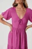 Julia Midi Dress In Magenta sold by St Frock