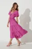 Julia Midi Dress In Magenta sold by St Frock