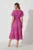 Julia Midi Dress In Magenta sold by St Frock