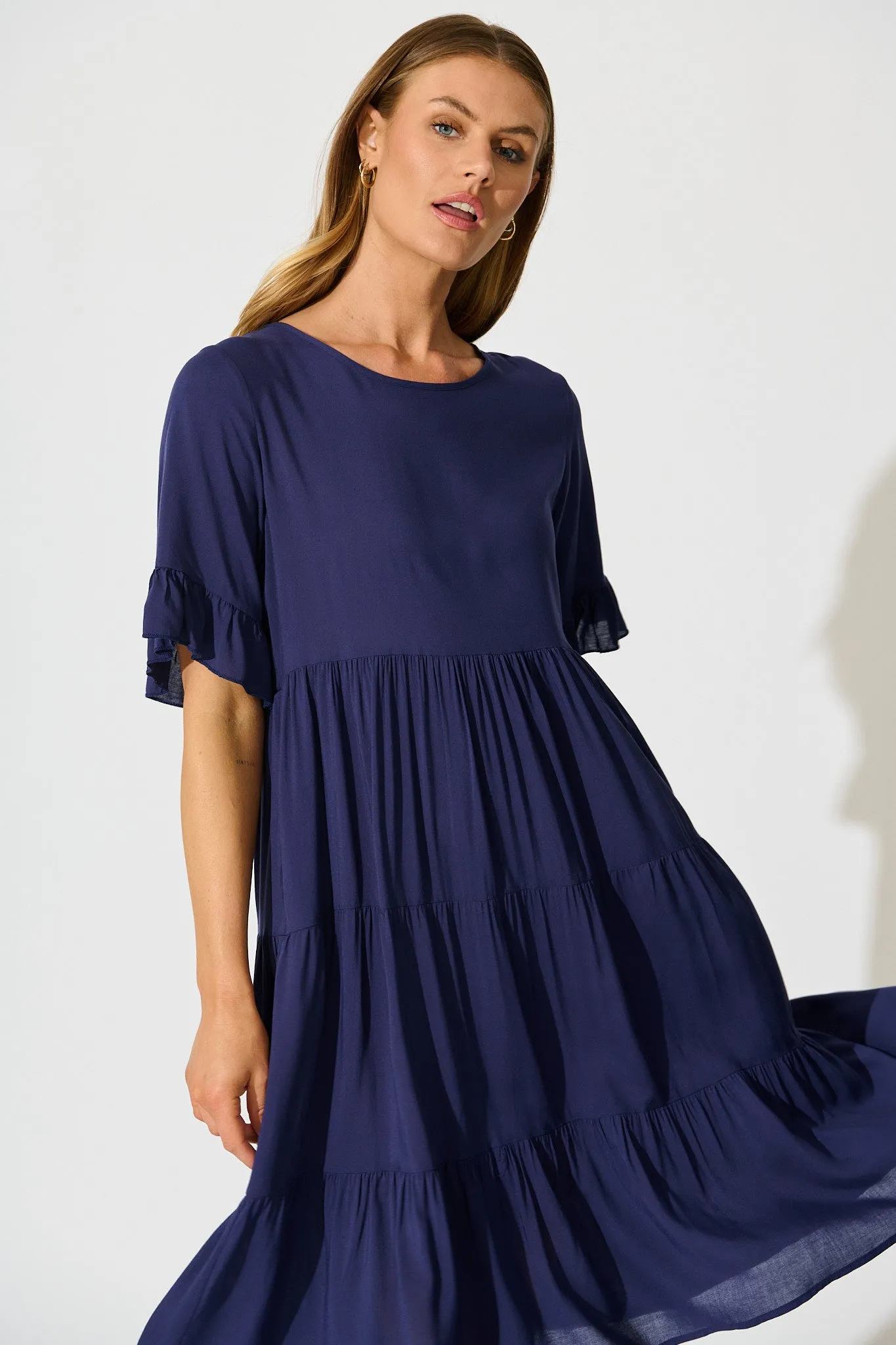 Layana Midi Dress in Navy sold by St Frock product image thumbnail 2