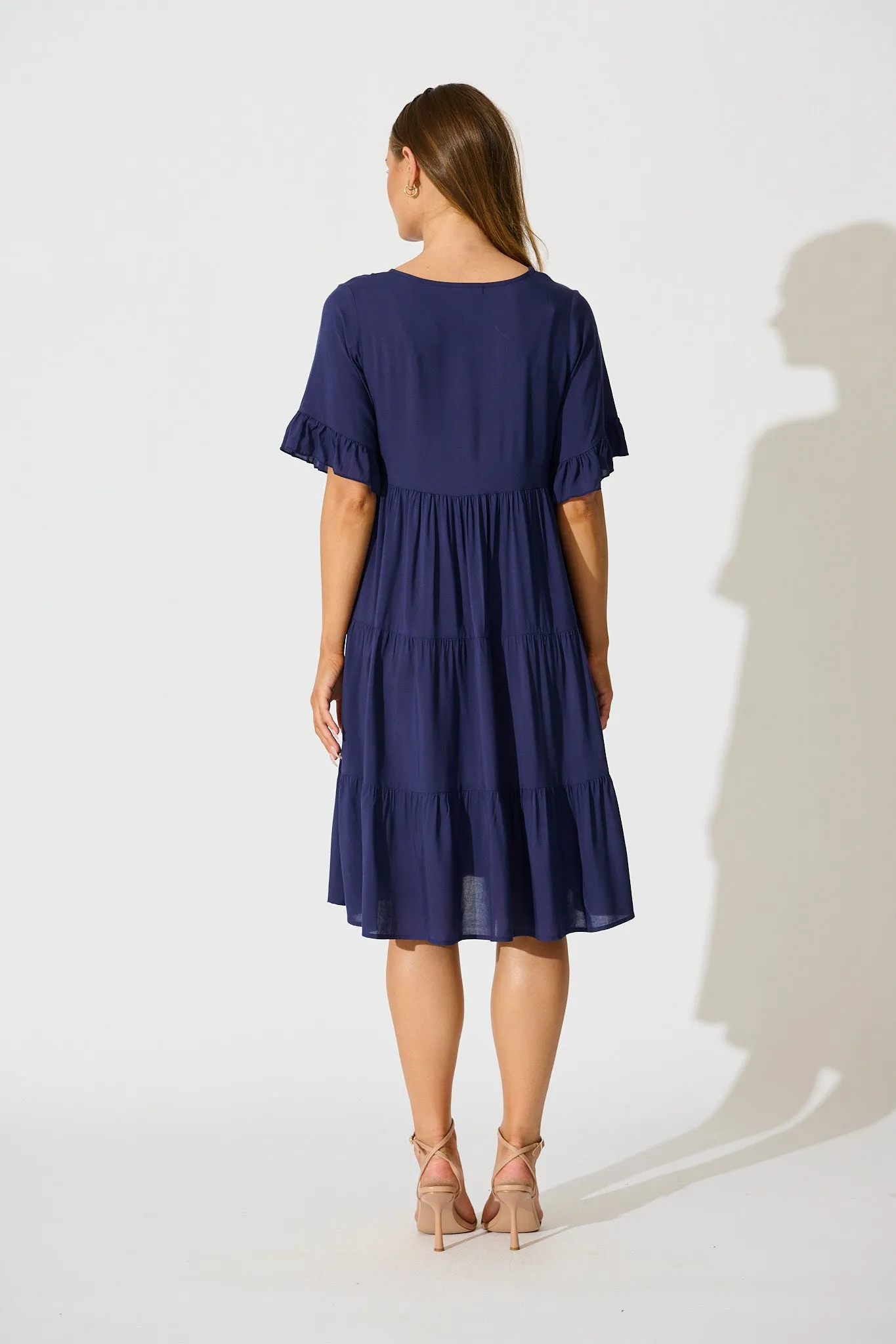 Layana Midi Dress in Navy sold by St Frock product image thumbnail 4