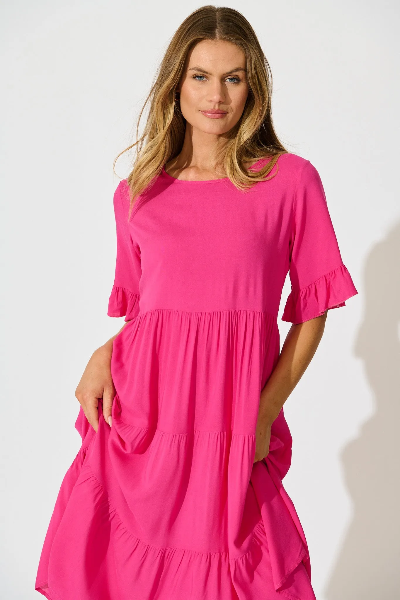 Layana Midi Dress in Pink sold by St Frock product image thumbnail 2