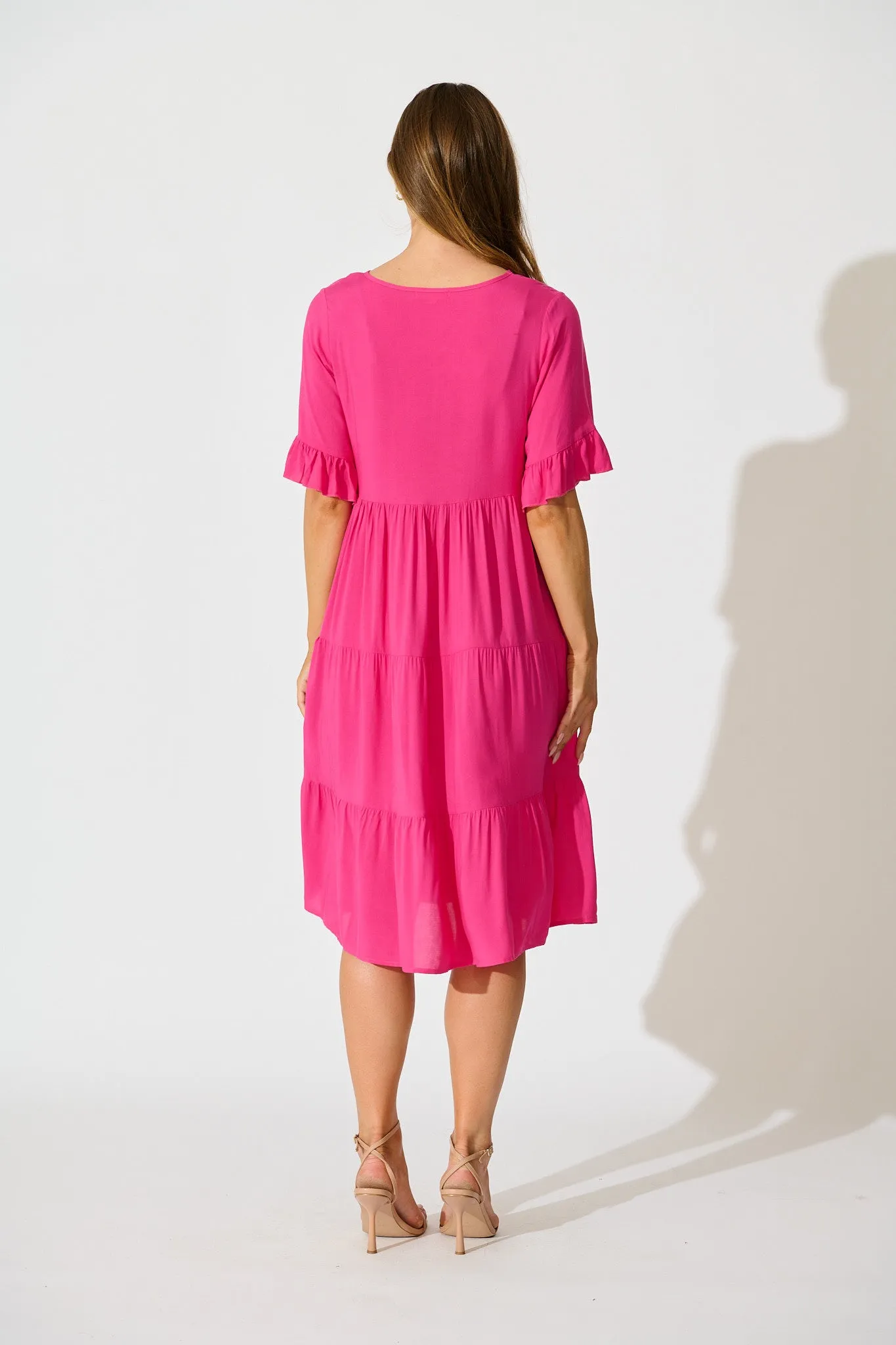 Layana Midi Dress in Pink sold by St Frock product image thumbnail 4