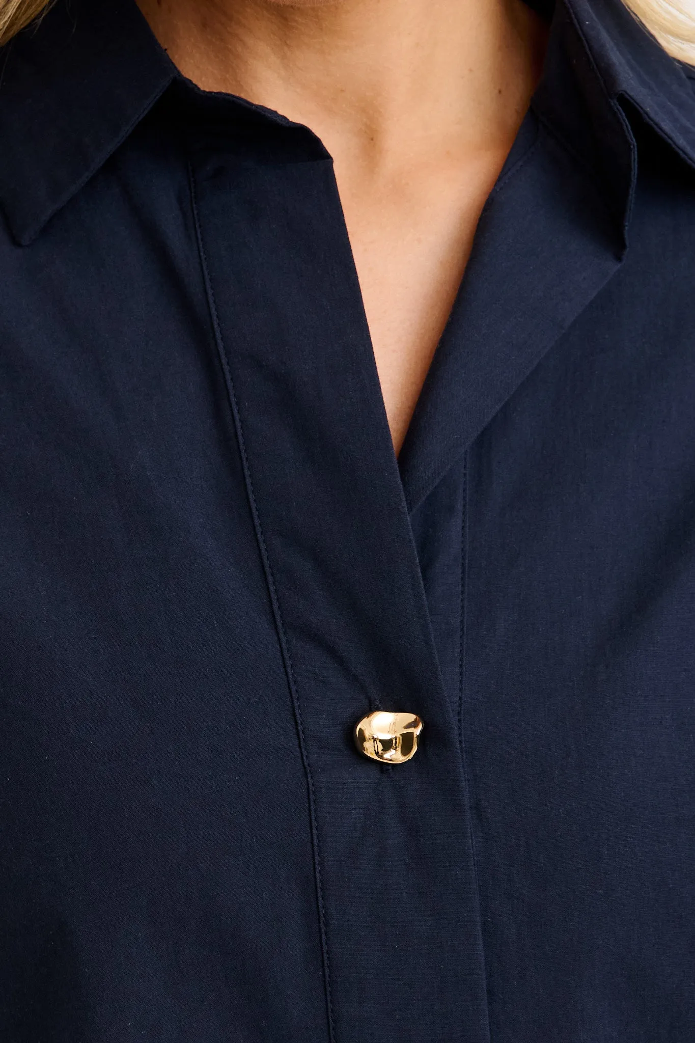 Refined Shirt in Navy Cotton sold by St Frock product image thumbnail 5