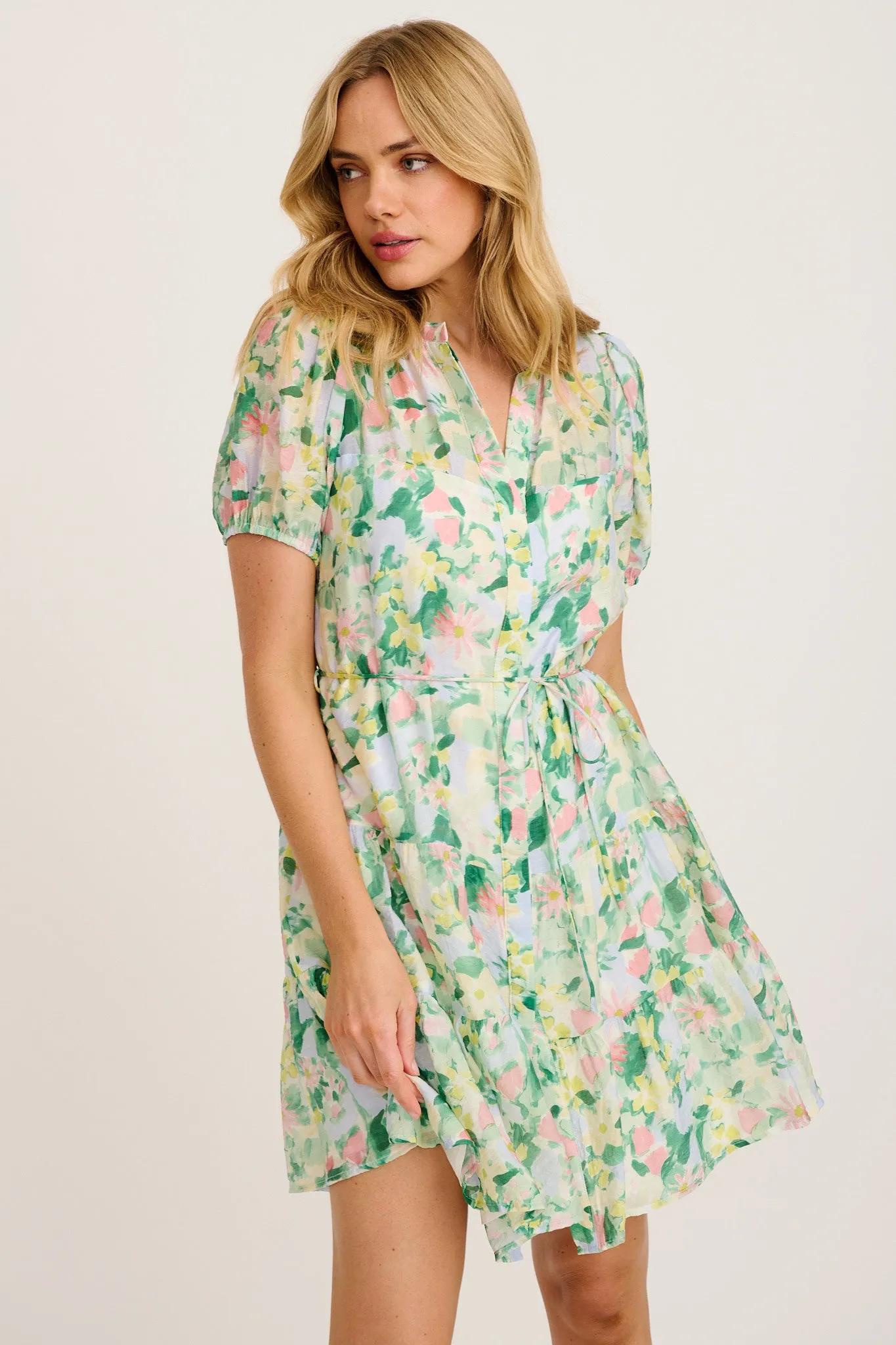 Valley Dress in Green Multi Print sold by St Frock product image thumbnail 2