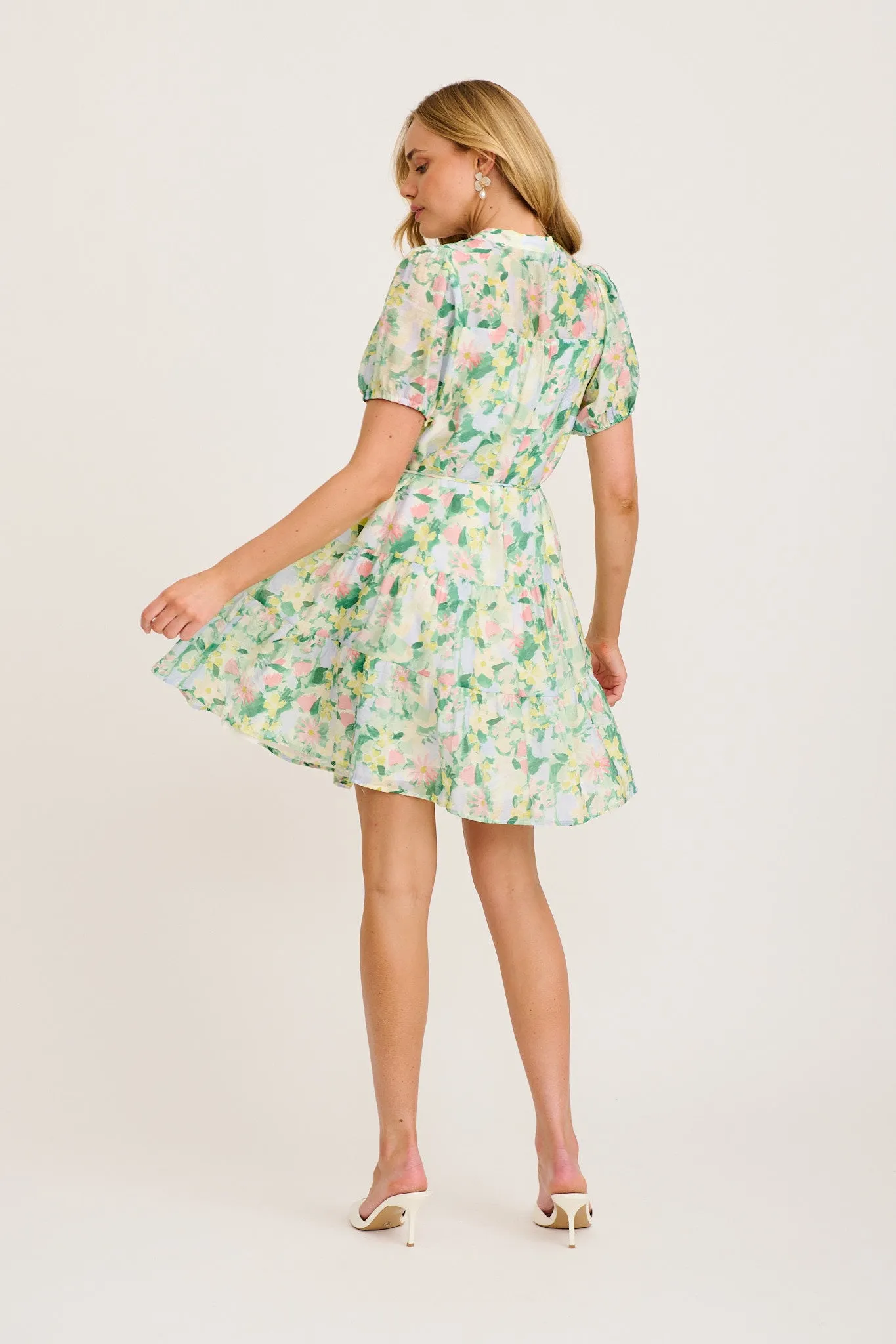 Valley Dress in Green Multi Print sold by St Frock product image thumbnail 4