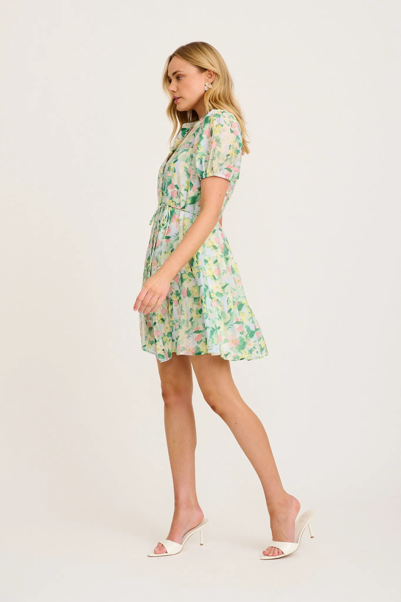 Valley Dress in Green Multi Print sold by St Frock product image thumbnail 3